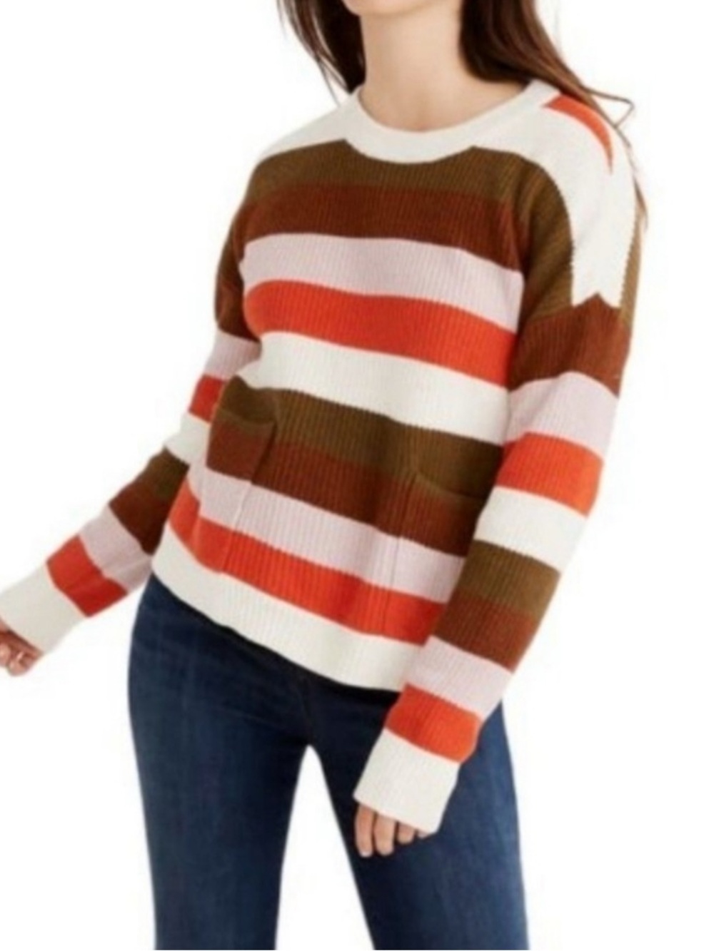 Madewell Patch Pocket Pullover Women's Sweater Size Large